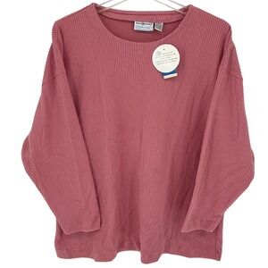 Vintage Maggie Lawrence Sport Pink Button Down Shirt Women's Long‎ Sleeve 22/24W
